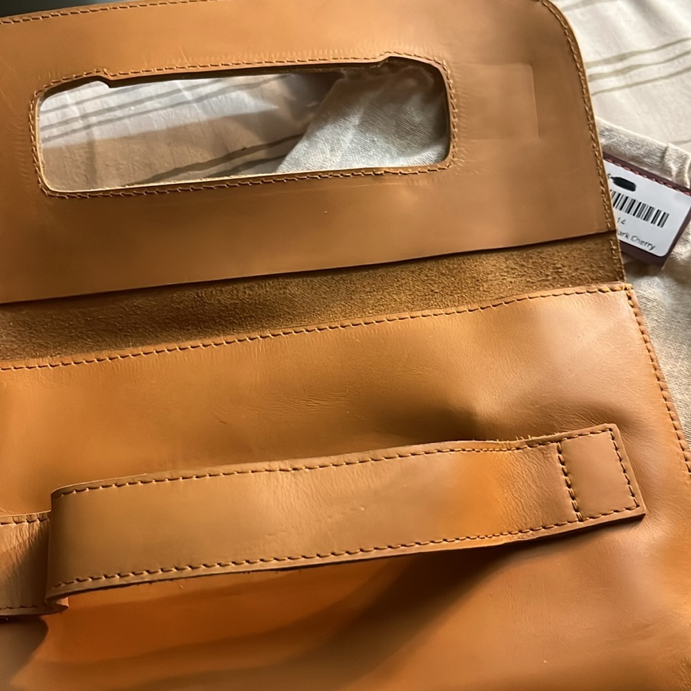 Able Tan Leather Wristlet Clutch - Picture 5 of 6
